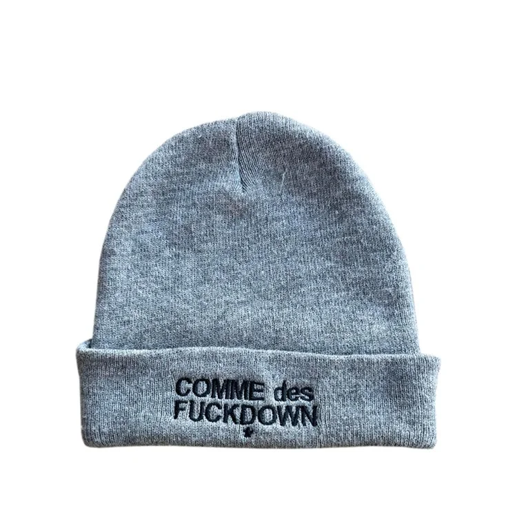 （美品）COMME des FUCKDOWN ニット帽 グレー 24時間以内発送 COMME des FUCKDOWN ビーニー ニット帽 - メルカリ
